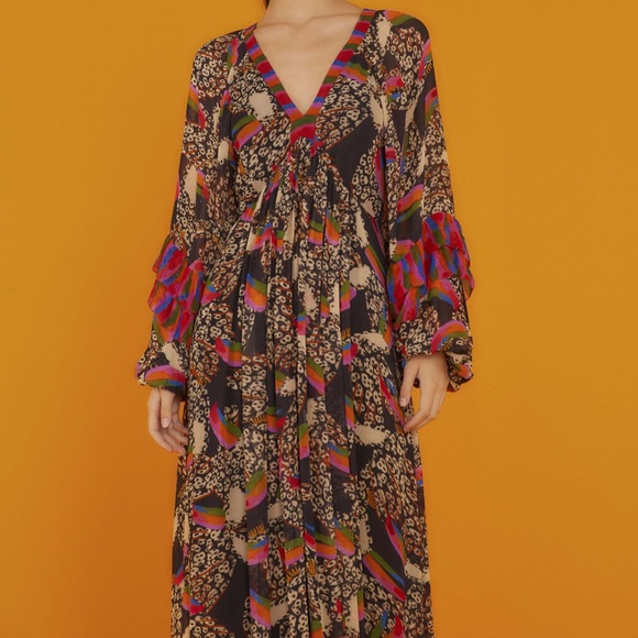 Farm Rio ‼️‼️Leopard Toucans Maxi Dress - Picture 3 of 16